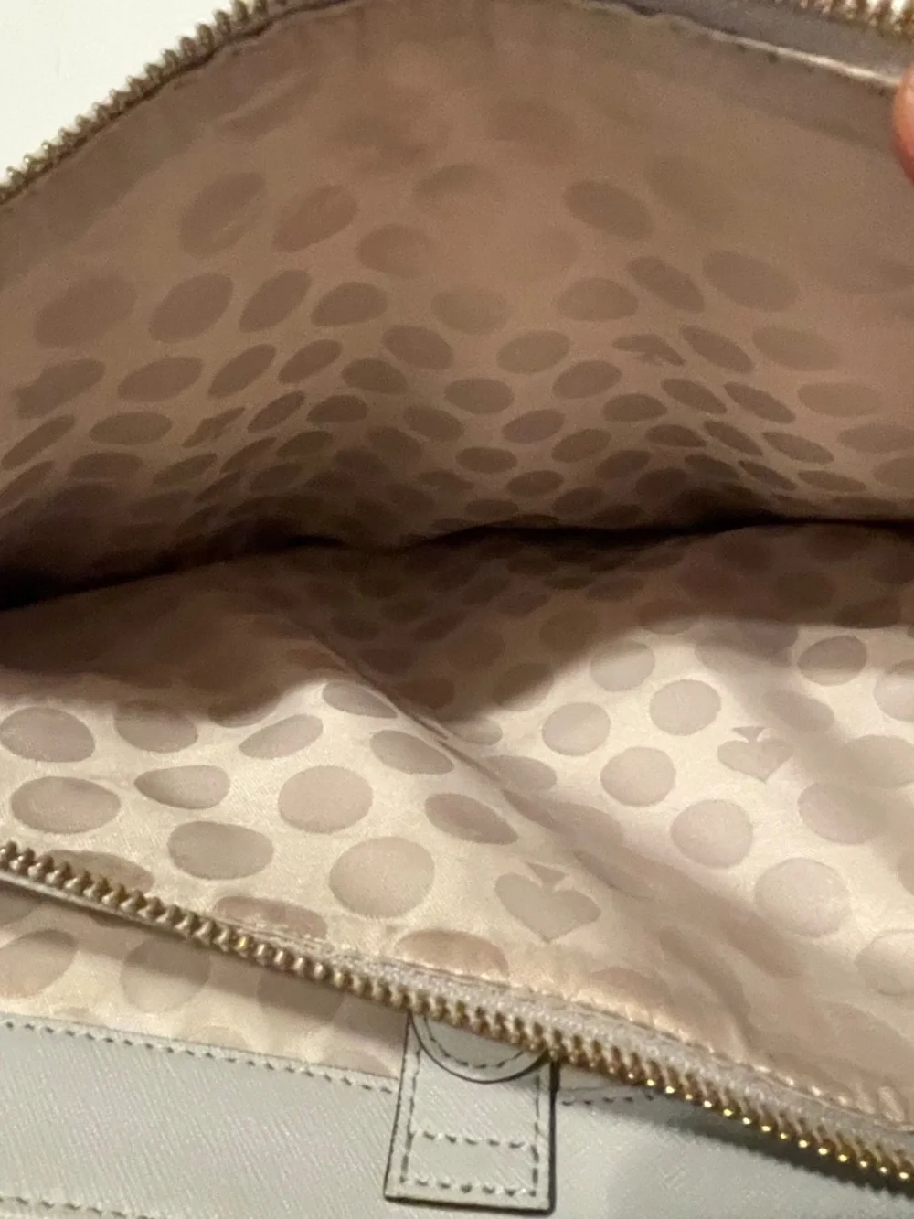 Kate Spade Light Gray/Blue Leather Cedar Street Jensen Tote